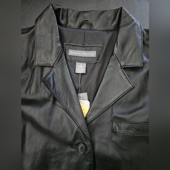 NWT - Leather Jessica Holbrook Black Soft & Supple Jacket - Size 1X - Picture 6 of 9